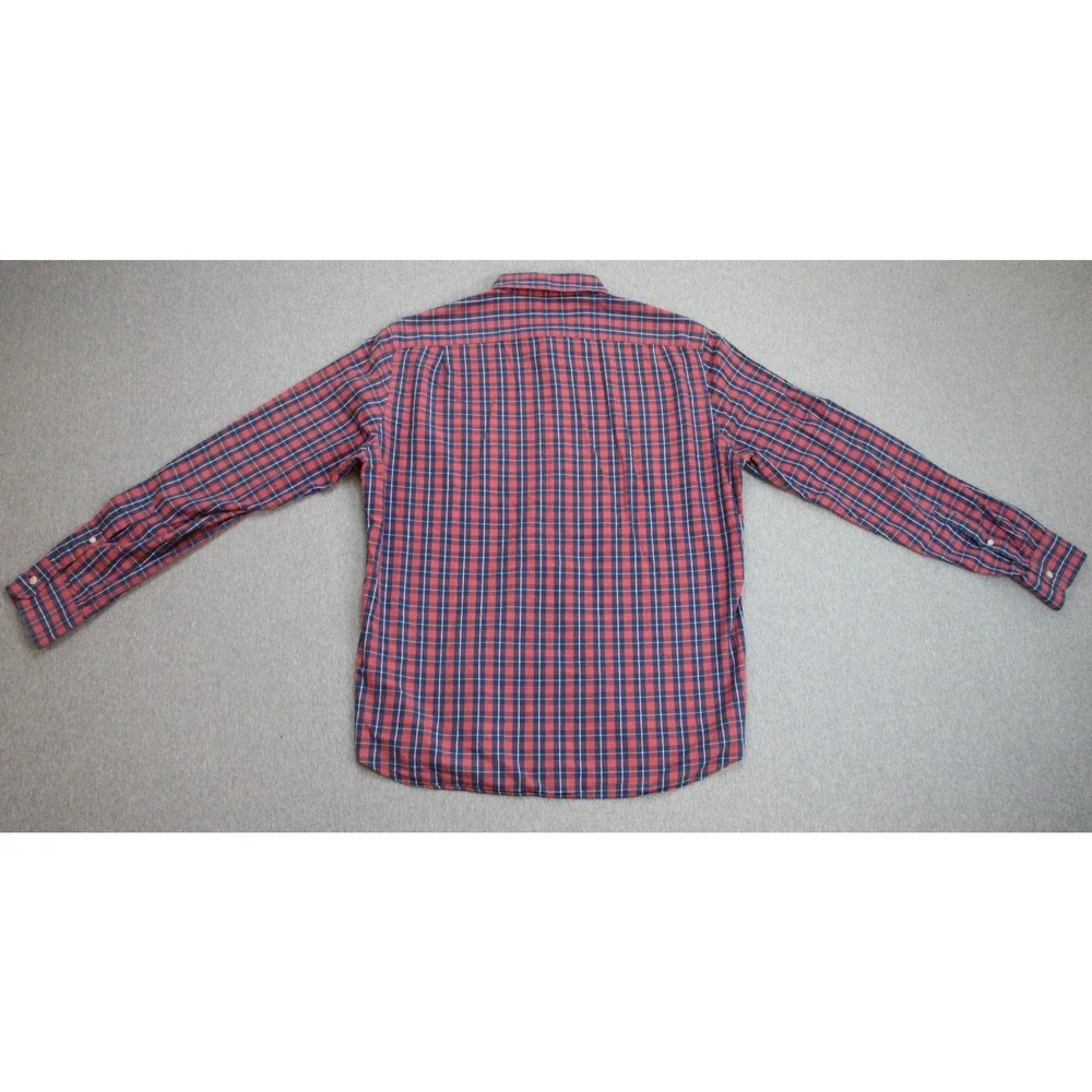 J‎ Crew Shirt Mens Large Plaid 100% Cotton Long Sleeve Slim Fit Button-Down